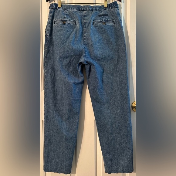 LAUREN RALPH LAUREN 8 Vintage Straight Leg Center Seam Flat Front Stone Washed - Picture 9 of 12